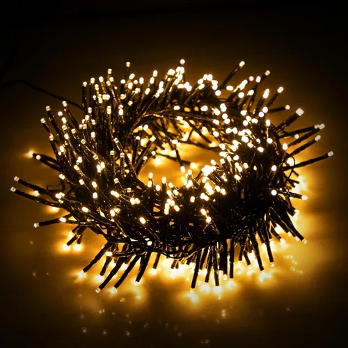 Vista 11 de EcoNour Guirnalda de 480 luces LED parpadeantes de 20 pies para árbol de Navidad, 8 modos de luces para decoración con temporizador y función