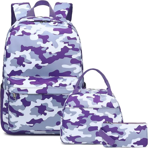 Vista 20 de Bluboon - Mochila escolar para niñas y mujeres para uso diario y de estilo informal, para portátil de 15 pulgadas, con bolsa para almuerzo y bolsa