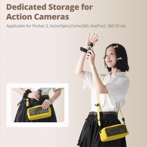 Vista 3 de AMBITFUL Neo One N1 - Bolsa de acción para cámara de acción, bolsa cruzada impermeable compatible con DJI Osmo Pocket 3, Xtra Muse, Insta360 Ace Pro