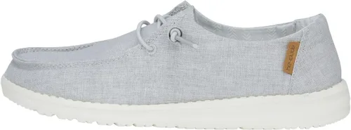 Vista 46 de Hey Dude Wendy Chambray - Zapatos para mujer, mocasines con cordones para mujer, cómodos y ligeros Aurora Blanco 2