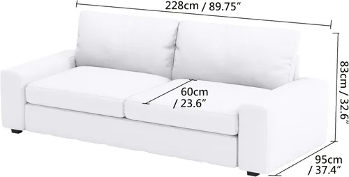 Vista 3 de Funda de sofá Kivik 50% más gruesa compatible con IKEA Kivik funda de sofá