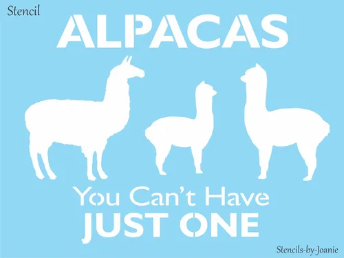 Vista 6 de Plantillas de Joanie Alpaca Can't Have Just One Llama Baby Farm Ranch Art Craft Farmhouse Hobby DIY Letreros reutilizables Mylar