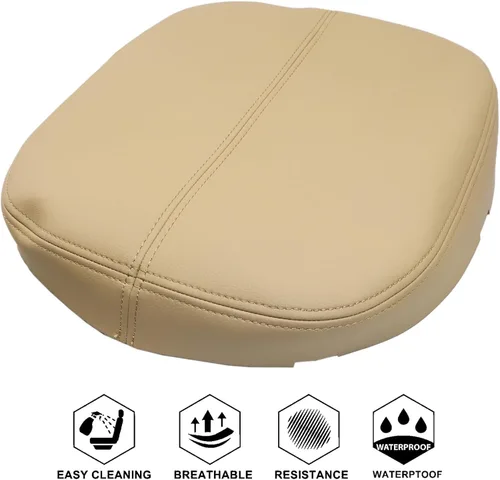 Vista 6 de NLQR - Tapa de consola central, funda de repuesto para reposabrazos de cuero de microfibra, color tostado, compatible con Cadillac Escalade EXT ESV