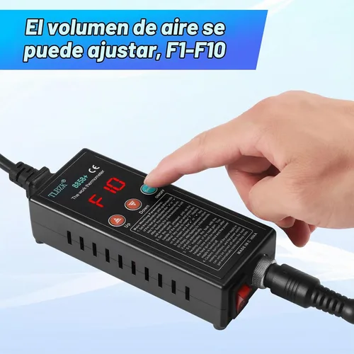 Vista 7 de Estación de soldadura de aire caliente SMD soldador Rework Digital Display Heat Gun