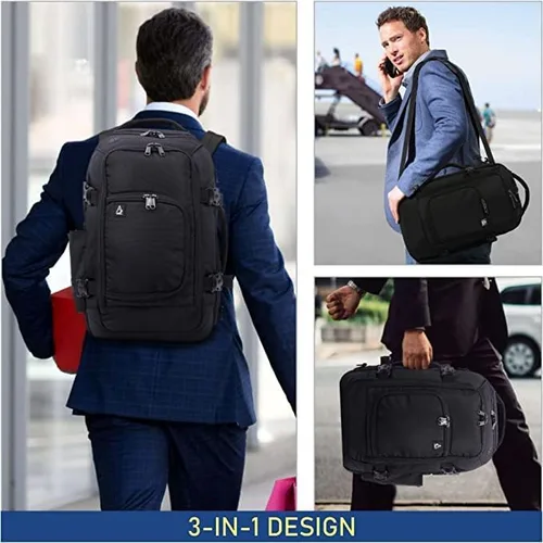 Vista 5 de Aerolite Mochila de cabina de tamaño máximo Equipaje ecológico aprobado para Southwest, AA, Delta, Jetblue y muchas otras aerolíneas, Negro