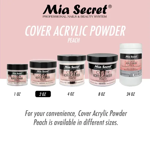 Vista 6 de Mia Secret Acrílico Polvo Cubierta Melocotón 2 oz.