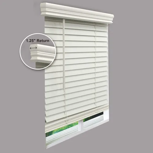 Vista 2 de METRO GALAXY Persianas horizontales venecianas de madera sintética de 2 pulgadas, persianas de ventana inalámbricas de montaje interior parcial, 18