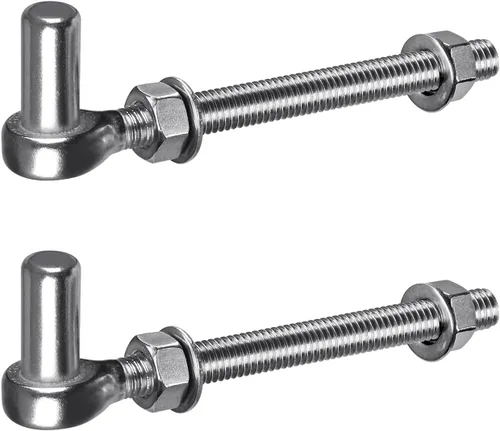 Vista 10 de Insaga Bisagra de puerta de perno en J, bisagras de puerta de granja de acero inoxidable 304, perno de bisagra de puerta M12 x 10 pulgadas, perno