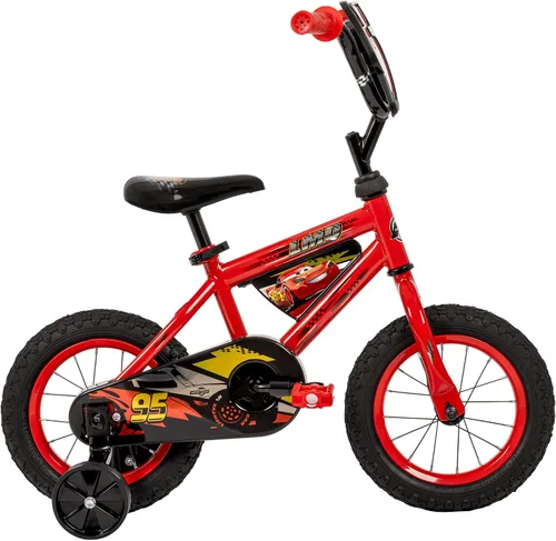 Vista 10 de Huffy Disney and Marvel 12/16 Inch Boys Bikes, Multiple Color Options Rojo Rayo McQueen