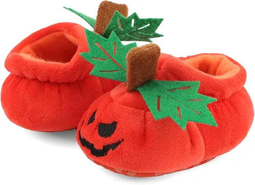 Vista 3 de ESTAMICO Baby Boots Infant BoysGirls Halloween Pumpkin Santa Bootie Newborn Soft Soles Infant Crib Shoes
