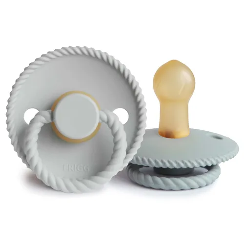 Vista 7 de FRIGG Rope - Chupete de goma natural para bebé, fabricado en Dinamarca, sin BPA (rubor/crema, 0-6 meses)