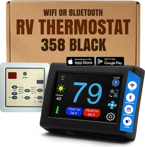 Vista 23 de MICRO-AIR EasyTouch - Termostato digital de repuesto para autocaravana, programable y confiable, habilitado para WiFi y Bluetooth, termostato