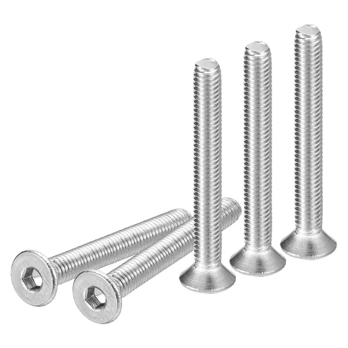 Vista 12 de DTGN Tornillos de cabeza plana con tuerca de vaso hexagonal M3-0.5 x 6 mm, paquete de 100, tornillos de cabeza plana con tuerca hexagonal de acero