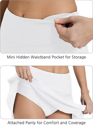 Vista 5 de BALEAF Women's High Waisted Swim Skirt Bikini Tankini Bottom with Side Pocket