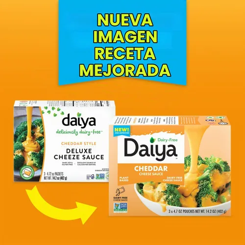 Vista 5 de Salsa de queso cheddar sin lácteos, rica a base de plantas, cremosa, salsa de queso, 14.2 onzas (paquete de 8)