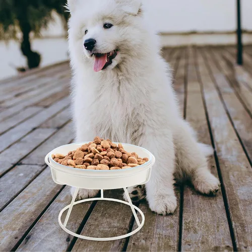 Vista 6 de Mobestech Cuenco de cerámica para gatos de alimentación lenta con soporte elevado, plato elevado antiestrangulamiento para gatos