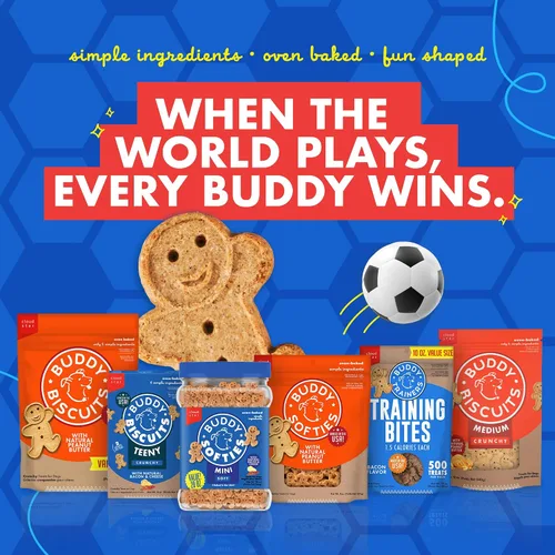 Vista 6 de Buddy Biscuits Caja de 14 oz. de galletas crujientes sin granos para perros hechas con pollo natural asado