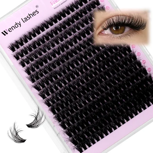 Vista 17 de WENDY LASHES Extensiones de pestañas onduladas con efecto 3D, extensiones de pestañas de volumen 100D de 0.394-0.709 in