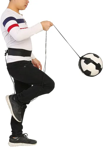 Vista 7 de CHICIRIS Entrenador de pelota de fútbol, niños Fútbol Fútbol Kick Trainer Habilidades Práctica Ejercicios Entrenamiento Cinturón de Cintura
