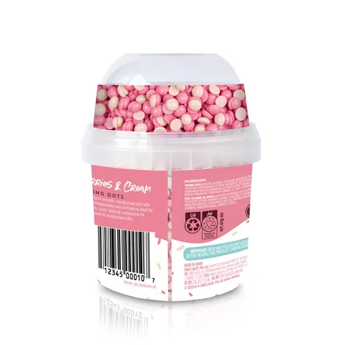 Vista 12 de Nad's Waxing Dots - Cuentas de cera dura de fresas y crema, fórmula sin tiras para microondas para mujeres