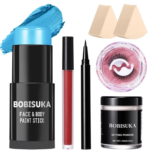 Vista 10 de BOBISUKA Barra de pintura negra para la cara y el cuerpo, palitos negros para deportes, béisbol, softbol, fútbol, kit de pintura negra