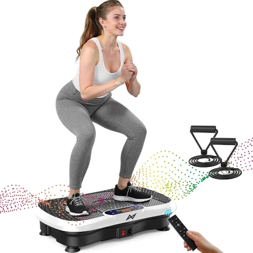 Vista 13 de AXV Vibration Plate Fitness Platform Exercise Machine Vibrating Shaking Full Body Shaker Workout Vibrate Stand Shake Board Sport for Weight Loss Fat