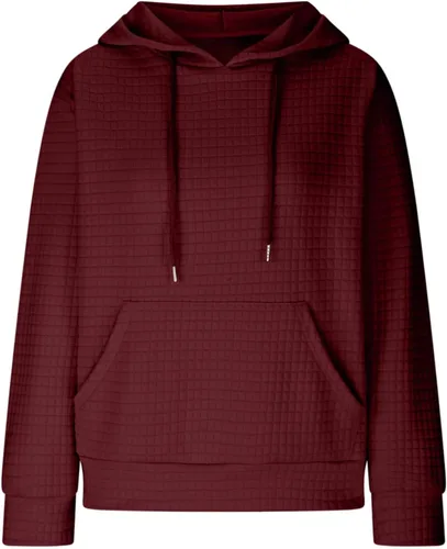 Vista 6 de Qenging Sudaderas con capucha para mujer, color sólido, casual, otoño, 2023, sudadera con capucha básica, blusa de moda para mujer