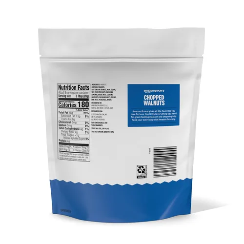 Vista 2 de Amazon Grocery, nueces picadas, 8 onzas (anteriormente Happy Belly, el embalaje puede variar)