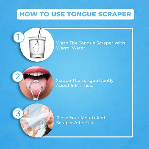Vista 6 de HOKIN Raspador de lengua para adultos con estuche de viaje (paquete de 1 unidad de cuidado bucal) – Limpiador de lengua en forma de cuchara 100%