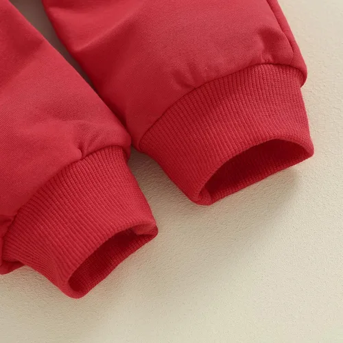 Vista 7 de Okbabeha Conjunto de sudadera de manga larga para el día de San Valentín para bebé niño y niño