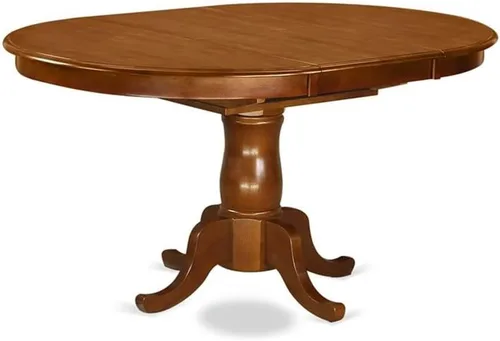 Vista 3 de East West Furniture PORT5-SBR-C - Juego de muebles de comedor de 5 piezas, incluye una mesa de madera ovalada con hoja de mariposa y 4 sillas