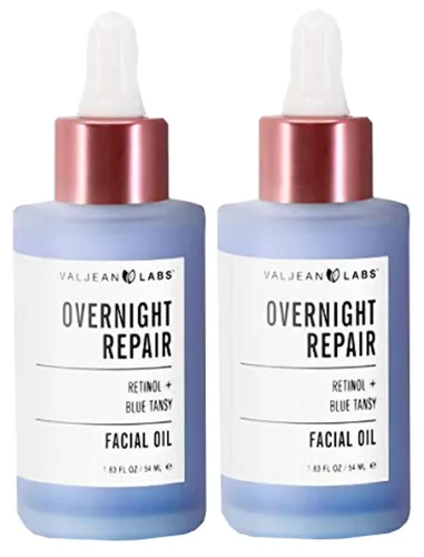 Vista 7 de Valjean Labs Aceite facial reparador nocturno Retinol y tanaceto azul Ayuda a igualar el tono de la piel, calmar y calmar el enrojecimiento