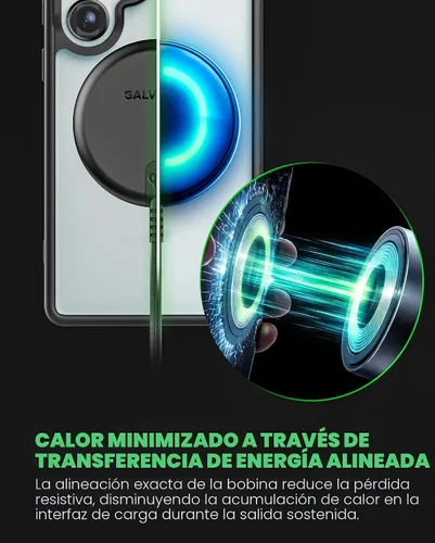 Vista 8 de Galvanox Qi2.2 - Cargador inalámbrico magnético de 25 W certificado para Samsung (paquete de 2), carga rápida 2.0 para modelos Galaxy S25, S26
