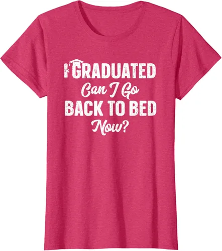 Vista 7 de Graduation Gift For Her Camiseta I Graduated Can I Go Back To Bed Now, Negro