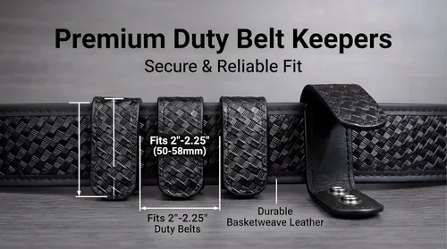 Vista 5 de ROCOTACTICAL Protectores de cinturón de doble presión, para cinturón de servicio de 2.25 pulgadas, paquete de 4