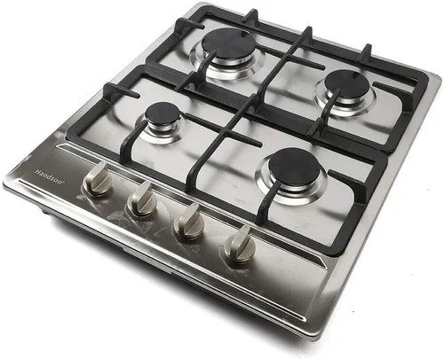 Vista 4 de Estufa de gas Gas Gas GLPG, Quemador de estufa de vidrio templado, 4 quemadores, parrilla de gas integrada (4 quemadores, 23 x 20 pulgadas)