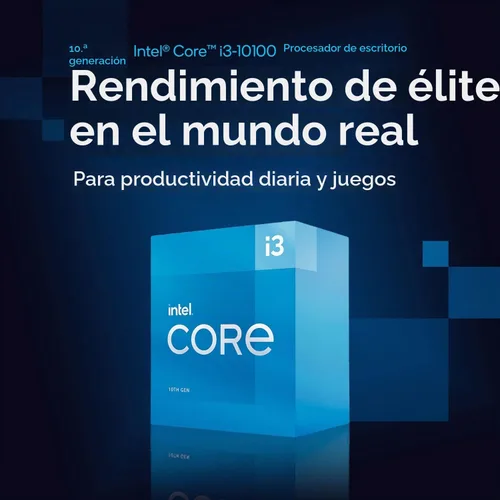 Vista 2 de Intel Core i3-10100 Procesador de escritorio 4 núcleos hasta 4.3 GHz LGA1200 (chipset Intel serie 400) 65W, número de modelo: BX8070110100