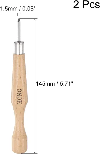 Vista 2 de uxcell Cuchillo para tallar madera, cinceles, acero al carbono 50# de 0.059 in, pequeño triángulo para esculpir Graver para manualidades, escultura