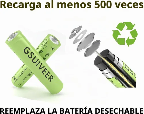 Vista 7 de Baterías de luz solar recargables AAA NiMh 600mAh 1.2V para luces de jardín al aire libre (paquete de 8)