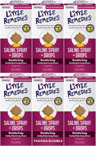 Vista 12 de Little Remedies Sterile Baby Saline Nasal Spray and Drops, 0.5 Fl Oz