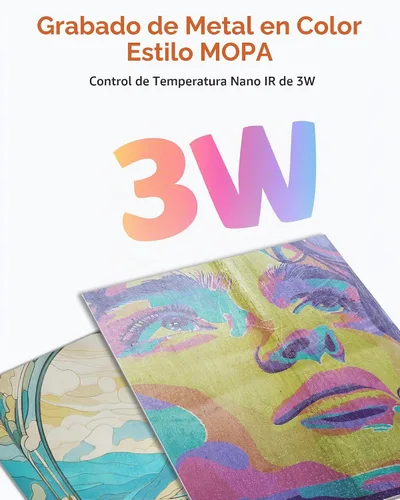 Vista 3 de WECREAT Grabador láser portátil Lumos, IR de 3 W y diodo de 10 W, 157.480 Básico