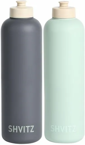 Vista 24 de Botella de agua deportiva – Cuerpo exprimible suave al tacto con boquilla de una sola mano, ligera, sin derrames, para gimnasio, cardio y deportes
