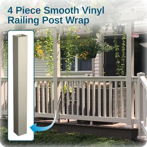 Vista 2 de Weatherables Envoltura de Poste de Vinilo de 6x6 – Envoltura de Poste de Porche de Vinilo Premium para Exteriores Resistente a la Intemperie