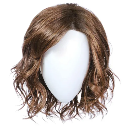 Vista 10 de Raquel Welch - Peluca estilo Bob de la editora en capas hasta el hombro por Hairuwear, tamaño de gorra grande, castaño iluminado por el sol RL10/12