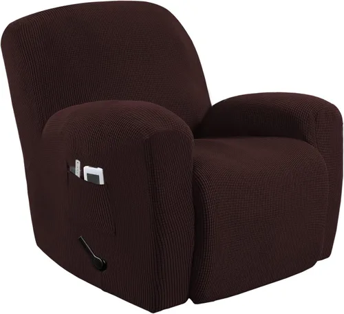 Vista 14 de MeilleMaison Funda elástica para silla reclinable, funda para sofá de 1 pieza con parte inferior elástica, lavable, protector de muebles Negro