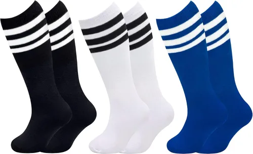 Vista 2 de Olreco Calcetines de fútbol para niños pequeños, calcetines de fútbol para niños y niñas, calcetines de fútbol para jóvenes, calcetines altos hasta