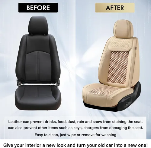 Vista 6 de Coverado - Fundas impermeables para asientos de coche, fundas delanteras para asientos de coche, 2 en 1, fundas protectoras para asientos de coche