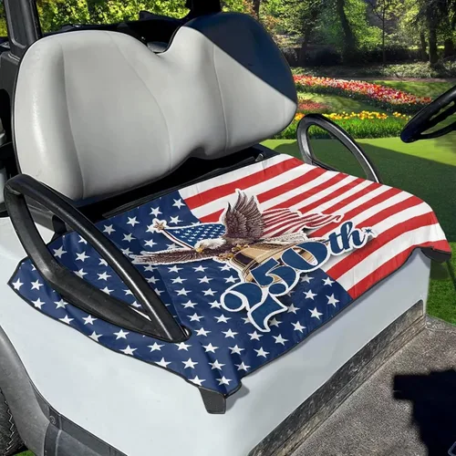 Vista 6 de Fundas de asiento de carrito de golf, toalla de manta de asiento de carrito de golf, cubierta de asiento de carrito de golf para asientos de 2