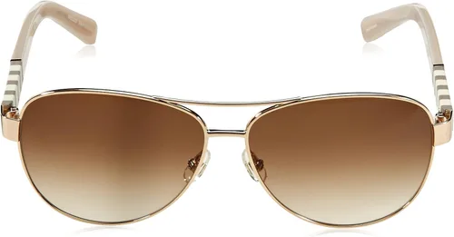 Vista 2 de Kate Spade New York Lentes de sol Dalia Aviator para mujer Oro y marrón degradado