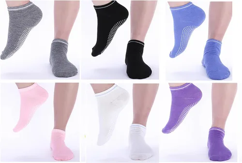 Vista 2 de Calcetines de yoga antideslizantes para mujer, yoga y pilates